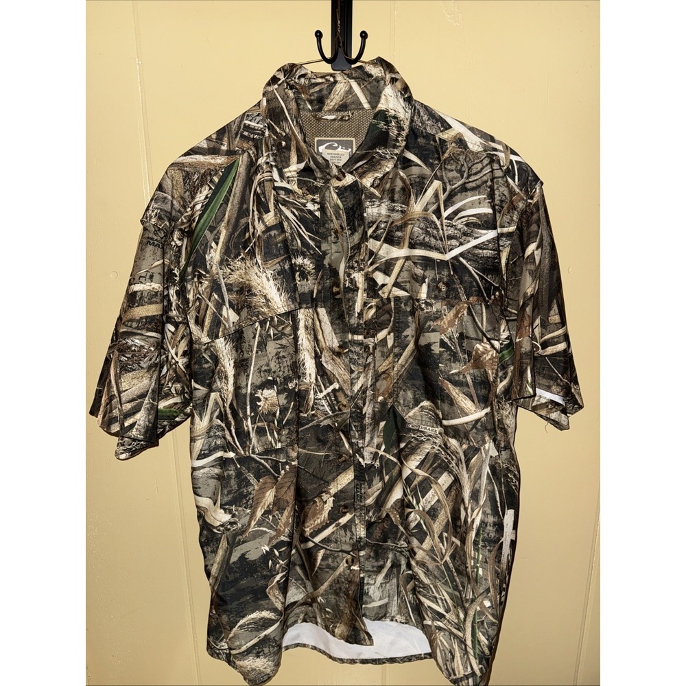 drake waterfowl shirt Button Down Camouflage Men's Med